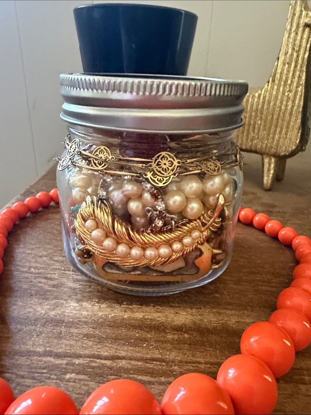 Golden fall - golden singed pieces and time to be seen mystery jewelry jar
